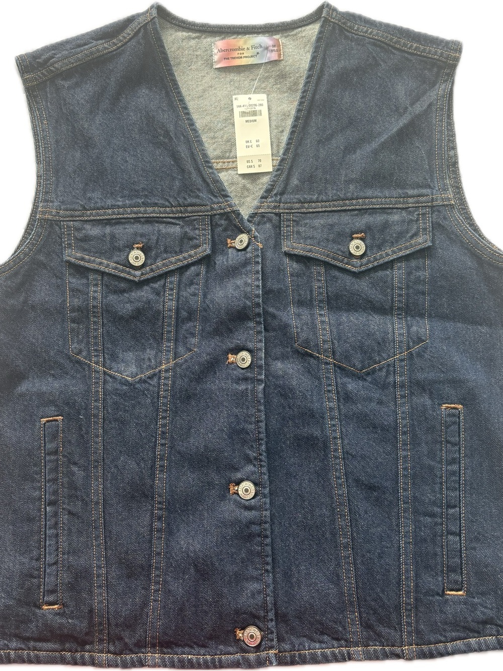 Abercrombie & Fitch Women’s Dark Blue Denim Vest